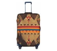STVYUKL Native American Luggage Cover Personalized Elastic Washable Suitcase Cover Luggage Protector Auti-Scratch Suitcase Case Protector Fits 18-32 Inch Luggage, Black, S