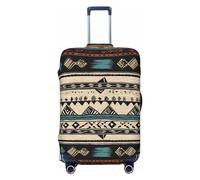 STVYUKL Native American Patterns Luggage Cover Personalized Elastic Washable Suitcase Cover Luggage Protector Auti-Scratch Suitcase Case Protector Fits 18-32 Inch Luggage, Black, S