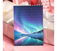 STVYUKL Northern Lights Building Block Puzzle Personalized Building Bricks for Adults Square Shaped Block Puzzle Building Family Keepsake DIY Brick Block Puzzles Valentine's Day Gifts