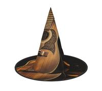 STVYUKL Old West Guitar Halloween Witch Hats 1, Witches Hat Mens Womens Floating Hats Costume Accessories Indoor Outdoor Halloween Decorations For Porch Yard Indoor Outdoor Decor Party Supplies