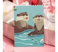 STVYUKL Otters Building Block Puzzle Personalized Building Bricks for Adults Square Shaped Block Puzzle Building Family Keepsake DIY Brick Block Puzzles Valentine's Day Gifts