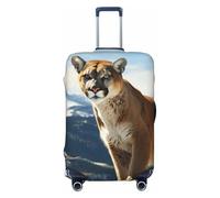 STVYUKL Panther Mountain Lion Luggage Cover Personalized Elastic Washable Suitcase Cover Luggage Protector Auti-Scratch Suitcase Case Protector Fits 18-32 Inch Luggage, Black, M