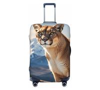 STVYUKL Panther & Mountain Lion Luggage Cover Personalized Elastic Washable Suitcase Cover Luggage Protector Auti-Scratch Suitcase Case Protector Fits 18-32 Inch Luggage, Black, M