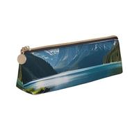 STVYUKL Park Landscape Pencil Case Holder,Stylish Pencil Pouch Slim Pen Bag With Zipper,Leather Cosmetic Makeup Pouch Bag For Work Office