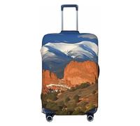 STVYUKL Pikes Peak Colorado Luggage Cover Personalized Elastic Washable Suitcase Cover Luggage Protector Auti-Scratch Suitcase Case Protector Fits 18-32 Inch Luggage, Black, L