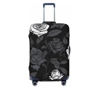 STVYUKL Rose Gothic Luggage Cover Personalized Elastic Washable Suitcase Cover Luggage Protector Auti-Scratch Suitcase Case Protector Fits 18-32 Inch Luggage, Black, L