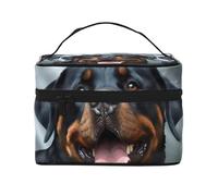 STVYUKL Rottweiler Dogs Tongue Head Makeup Bag For Women,Waterproof Portable Travel Cosmetic Bags Large Capacity Toiletry Bag Top Handle Zipper Makeup Organizer Case