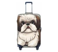 STVYUKL Shih Tzu Dog Luggage Cover Personalized Elastic Washable Suitcase Cover Luggage Protector Auti-Scratch Suitcase Case Protector Fits 18-32 Inch Luggage, Black, XL