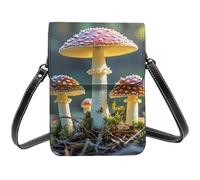 STVYUKL Small Crossbody Bags For Women, Colorful Mushroom Image Cell Phone Purse Pu Leather Wallet Bag With Shoulder Strap