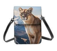 STVYUKL Small Crossbody Bags For Women, Panther Mountain Lion Cell Phone Purse Pu Leather Wallet Bag With Shoulder Strap