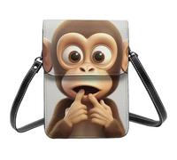 STVYUKL Small Crossbody Bags For Women, The Silent Monkey Cell Phone Purse Pu Leather Wallet Bag With Shoulder Strap