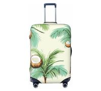 STVYUKL Summer Coconut Tree Luggage Cover Personalized Elastic Washable Suitcase Cover Luggage Protector Auti-Scratch Suitcase Case Protector Fits 18-32 Inch Luggage, Black, XL