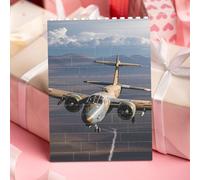 STVYUKL Us Army Plane Building Block Puzzle Personalized Building Bricks for Adults Square Shaped Block Puzzle Building Family Keepsake DIY Brick Block Puzzles Valentine's Day Gifts