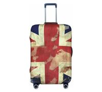 STVYUKL Vintage Union Jack British Flag Luggage Cover Personalized Elastic Washable Suitcase Cover Luggage Protector Auti-Scratch Suitcase Case Protector Fits 18-32 Inch Luggage, Black, S