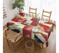 STVYUKL Vintage Union Jack British Flag Tablecloth Stain and Wrinkle Resistant Washable Table Cover Rectangular Kitchen Table Cloth for Dinning Room Kitchen Picnic Patio Party Decor 54x72 Inch