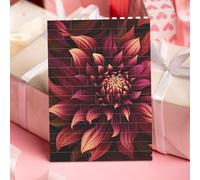 STVYUKL Wine Red Artistic Flower Building Block Puzzle Personalized Building Bricks for Adults Square Shaped Block Puzzle Building Family Keepsake DIY Brick Block Puzzles Valentine's Day Gifts