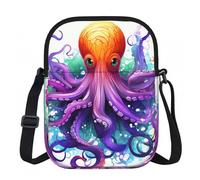 STVYUKL Women Cell Phone Purse Small Crossbody Bags Zipper Sling Purses Travel Shoulder Handbag Colorful Octopus Messenger Bag