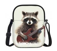 STVYUKL Women Cell Phone Purse Small Crossbody Bags Zipper Sling Purses Travel Shoulder Handbag Funny Raccoon Messenger Bag