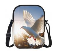 STVYUKL Women Cell Phone Purse Small Crossbody Bags Zipper Sling Purses Travel Shoulder Handbag White Dove Flying In The Sun Messenger Bag