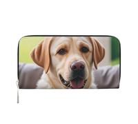 STVYUKL Womens Wallet Zip Around Wallet Pu Leather Phone Clutch Purse Cute Labrador Dog Card Holder Organizer, Black, One Size