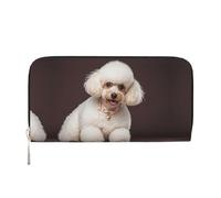 STVYUKL Womens Wallet Zip Around Wallet Pu Leather Phone Clutch Purse French Poodle Card Holder Organizer, Black, One Size