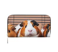 STVYUKL Womens Wallet Zip Around Wallet Pu Leather Phone Clutch Purse Guinea Pigs Card Holder Organizer, Black, One Size