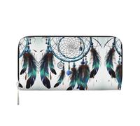 STVYUKL Womens Wallet Zip Around Wallet Pu Leather Phone Clutch Purse Native American Dream Catcher Card Holder Organizer, Black, One Size
