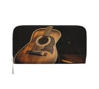 STVYUKL Womens Wallet Zip Around Wallet Pu Leather Phone Clutch Purse Old West Guitar Card Holder Organizer, Black, One Size
