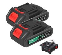 STWBHW 21V-7500WA Lithium Ion Battery-Pack, Rechargeable Replacement Battery with charger, for Table Saw,Cordless Mini Electric Table Saw(TWO)