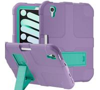 Stweap Case for iPad mini 7 A17 Pro 2024 / iPad mini 6 2021 8.3 Inch, Heavy Duty Shockproof Rugged Protective Case for iPad mini 7th/6th Generation 8.3" (Purple)