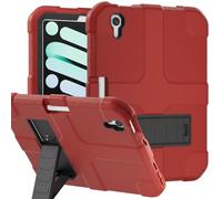 Stweap Case for iPad mini 7 A17 Pro 2024 / iPad mini 6 2021 8.3 Inch, Heavy Duty Shockproof Rugged Protective Case for iPad mini 7th/6th Generation 8.3" (Red)