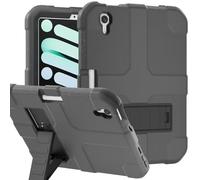 Stweap Case for iPad mini 7 A17 Pro 2024 / iPad mini 6 2021 8.3 Inch, Heavy Duty Shockproof Rugged Protective Case for iPad mini 7th/6th Generation 8.3" (Gray)