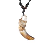 STWTR Adjustable Resin Elephant Hemp Rope Necklace, Maori Tribe Pendant, Lucky Jewelry, Resin, No Gemstone