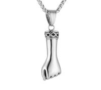 STWTR Hip Hop Retro Iron Fist Pendant Stainless Steel Personalized Pendant With 23.6 Inches And 1.96 Extension Chain, Stainless Steel, No Gemstone