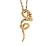 STWTR Stainless Steel Animal Snake Pendant Chain Gothic Jewelry Men's Vintage Necklace, Stainless Steel, No Gemstone
