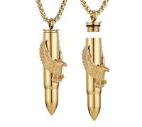 STWTR Urn Necklace for Ashes Stainless Steel Retro Cremate Ashes Pill Container Necklace Pendant Memorial Jewelry Gift, Stainless Steel, No Gemstone