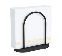 STWWO Napkin Holder for Table, Napkin Holder for Kitchen Dining, Standing Paper Napkin Storage for Table Countertop, Wood Base, Black