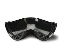 STX_376408 Polypipe Mini HR Gutter 90 Deg Angle 75mm Black (RM303B)