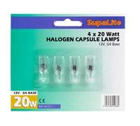 STX_467211 SupaLite Halogen Capsule Lamp G4 20w 12v 4 Pack (SL165)