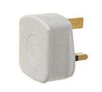 STX_523996 Dencon 13A, 3 Pin Rubber Plug White to BS1363/A Pre-Packed (6283WP)