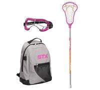 STX Exult Rise Girl's Lacrosse Starter Set with Stick, Goggles & Backpack, Pink