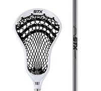 STX Lacrosse Stallion 50 Youth Lacrosse Complete Stick, Platinum/White, 39"