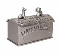 Stxdynjy Animal Pattern Metal Keepsake Chest | Compact, Cute, Keepsake Box with Lids, for Nursery, New Parents, Antique Tin
