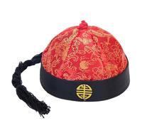 Stxdynjy Chinese Oriental Hat, Props, Crown Prince Hat, Emperor Hat, Party Costume Cap for Photography Party, Red Black 56cm
