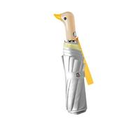 Stxdynjy Fashionable Small Umbrella with Duck Handle for Beach Use, Silver