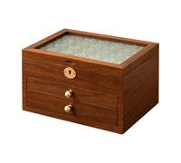 Stxdynjy Lockable Jewelry Display Case Clear View Lockable Jewelry -Saving for Vanity, Dressing Table