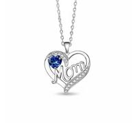 Stxdynjy Necklace Pendant Necklace Jewelry Gift With Mom Script And Heart Crystal On Polished Copper Setting suitable for daily wear family gatherings, color to 10