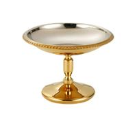 Stxdynjy Round Pedestal Dessert Cup Food Stem Footed Metal Sundae Dishes Reusable Ice Cream Cups for Cafés, Table Settings, Style B