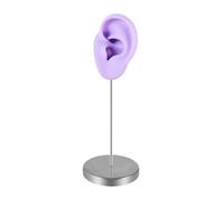 Stxdynjy Silicone Ear Model, Body Part, Reusable Realistic Organizer, Earring Display Stand for Photos, Girls, Women, Weddings, Purple Left