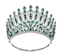 Stxdynjy Structured Jeweled Headpiece, color to 8 | Sparkling, Crown with Adjustable Headband, Regal, for Pageants